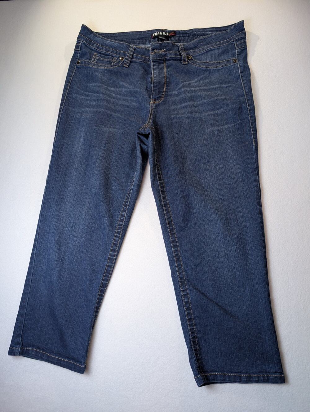 Fragile Blue Jean Capri Size 17
